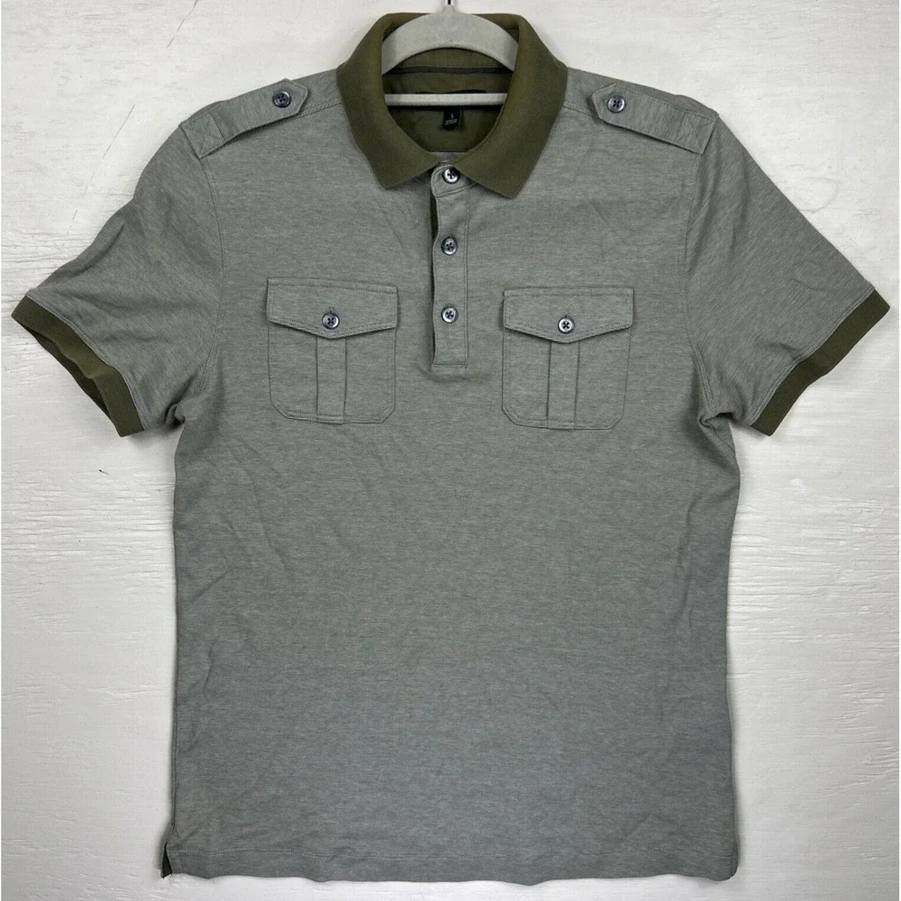 Banana Republic‎ Mens Small Green Three Button Polo